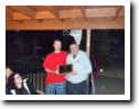 Prof. Edwards receives an award.