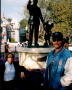 Posing with Walt & Mickey